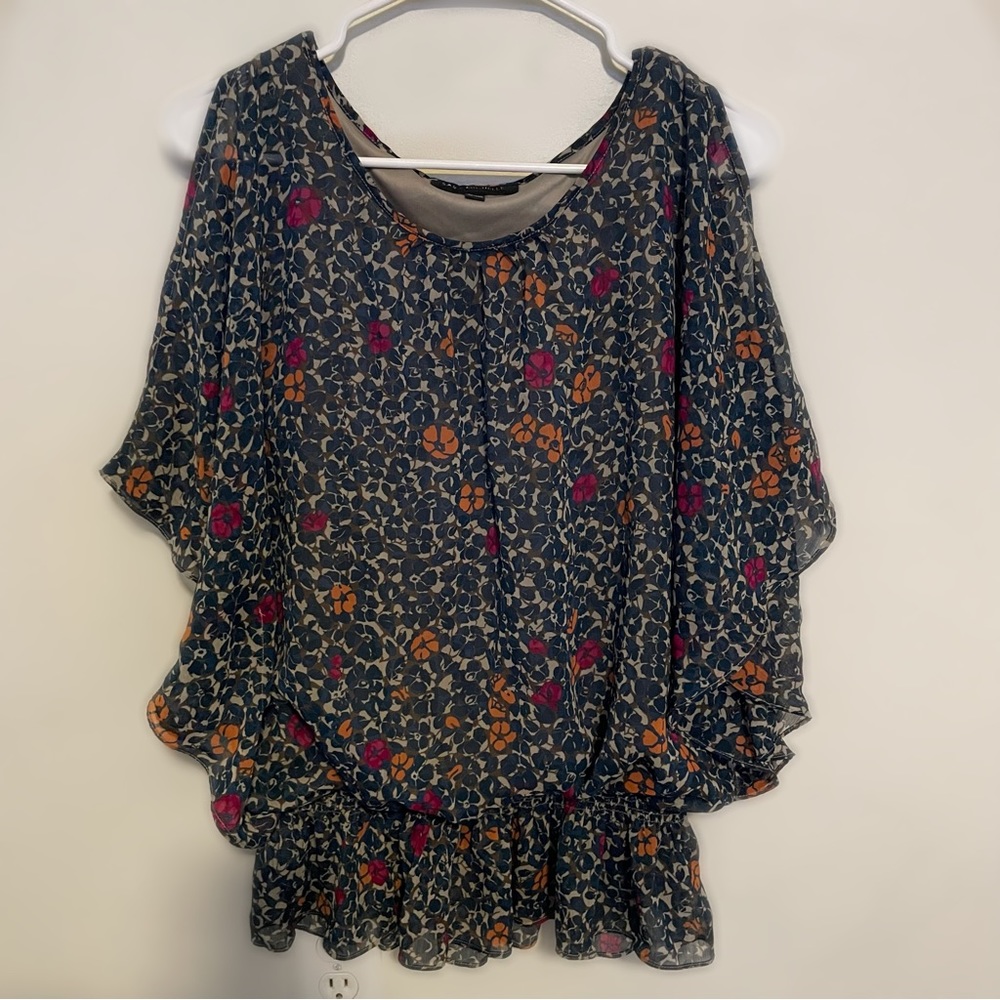 Sara Michelle Floral Blouse XL